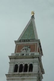 Venezia/Campanile S. Marco/Detail Turmspitze mit Markusloewe Venezia/Campanile S. Marco/Detail Turmspitze mit Markusloewe